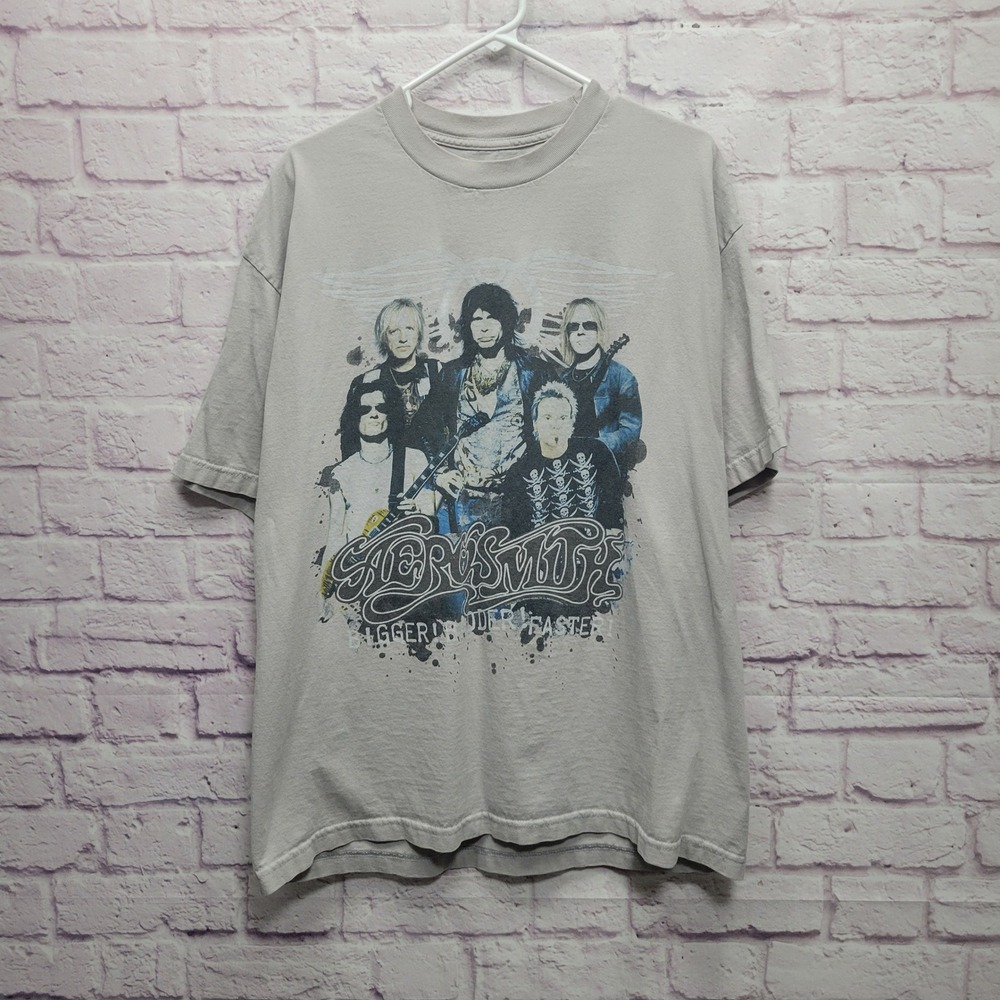 2010 Aerosmith Tour‎ Tshirt Mens L Cocked Locked Ready To Rock Double Sided Band